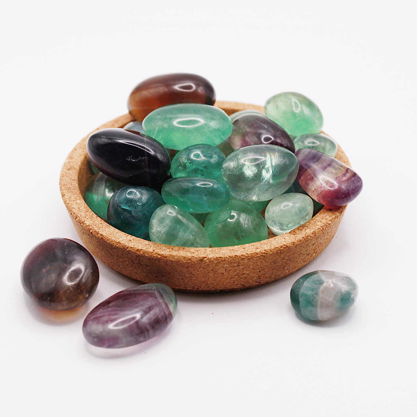 Fluorite arcobaleno burattata / 20-30 mm