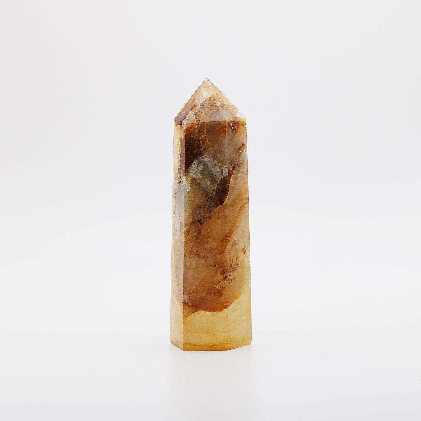 Torri in quarzo ematoide giallo / 90-95 mm