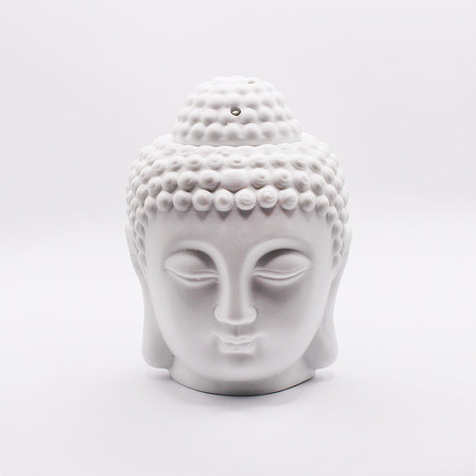 Diffusore per aromi in ceramica / Buddha bianco / 14 cm