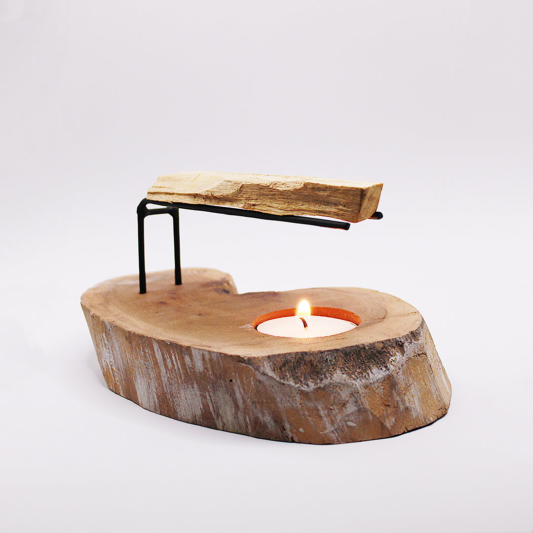 Porta palo santo o salvia bianca / legno naturale