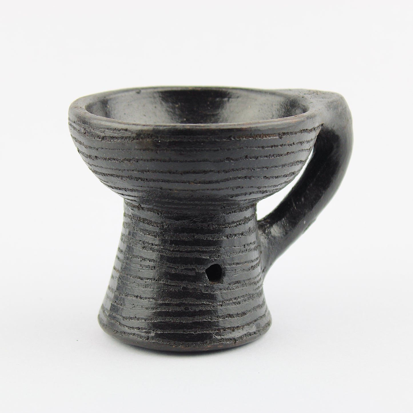 Braciere in ceramica per incenso in grani o porta palo santo / nero