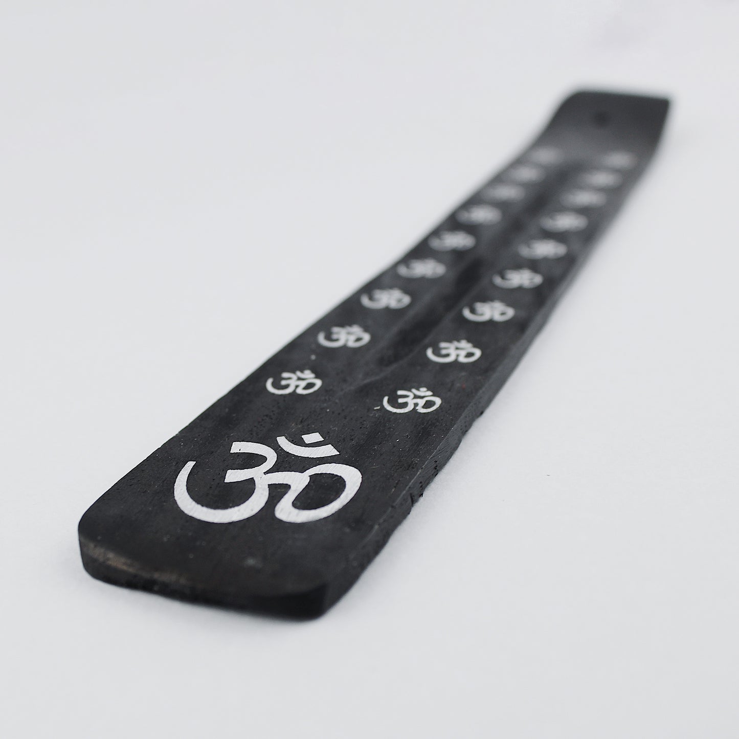 Porta incenso in legno nero per incensi in stick / motivo decorativo casuale