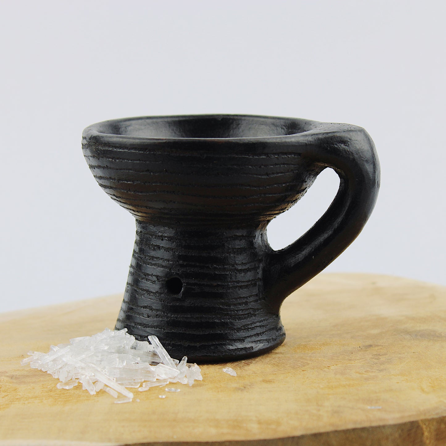 Braciere in ceramica per incenso in grani o porta palo santo / nero
