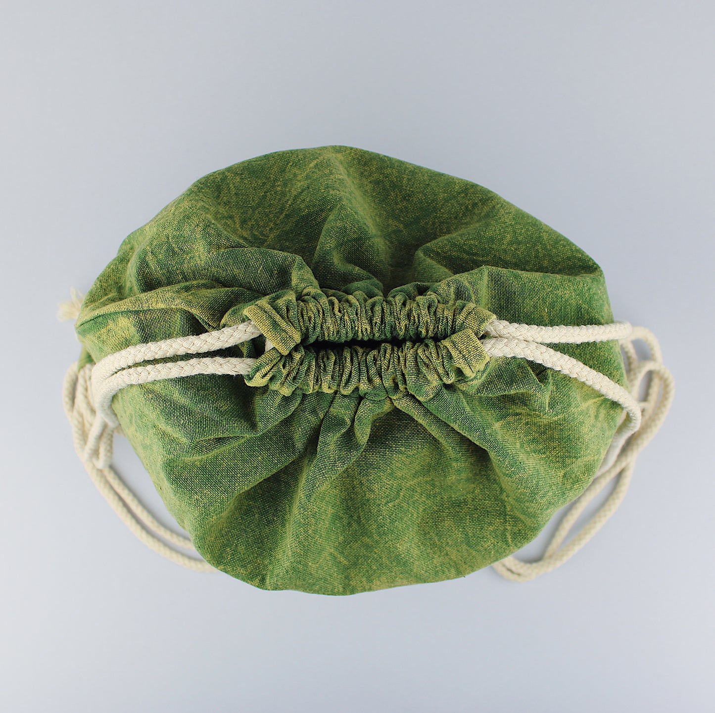 Zaino sacca in cotone stonewashed / verde muschio