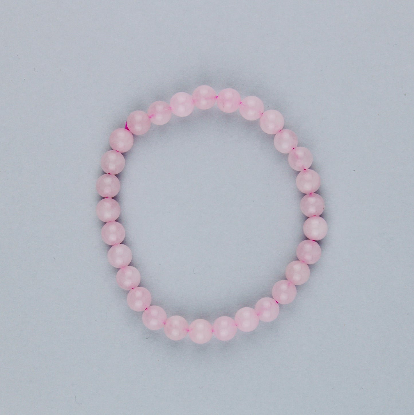 Bracciale in quarzo rosa / pietre Ø 6 mm