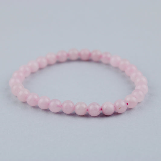 Bracciale in quarzo rosa / pietre Ø 6 mm