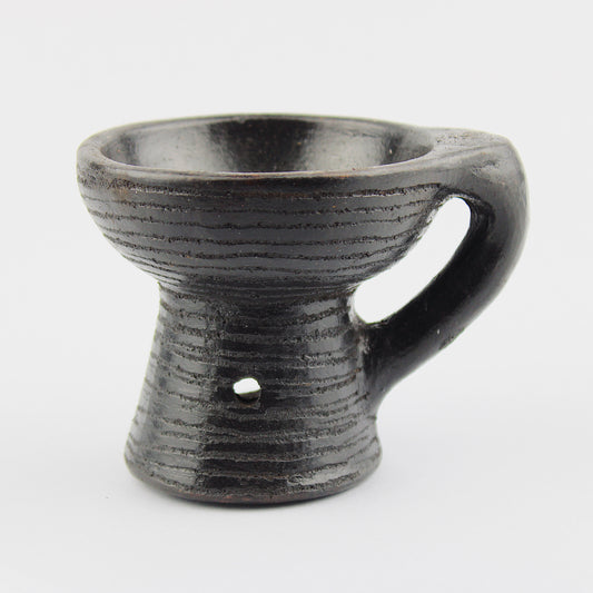 Braciere in ceramica per incenso in grani o porta palo santo / nero