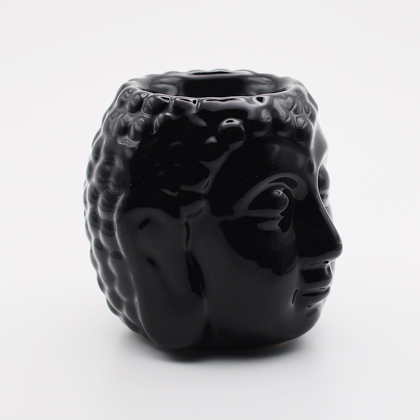 Diffusore per aromi in ceramica / Buddha nero / 9 cm