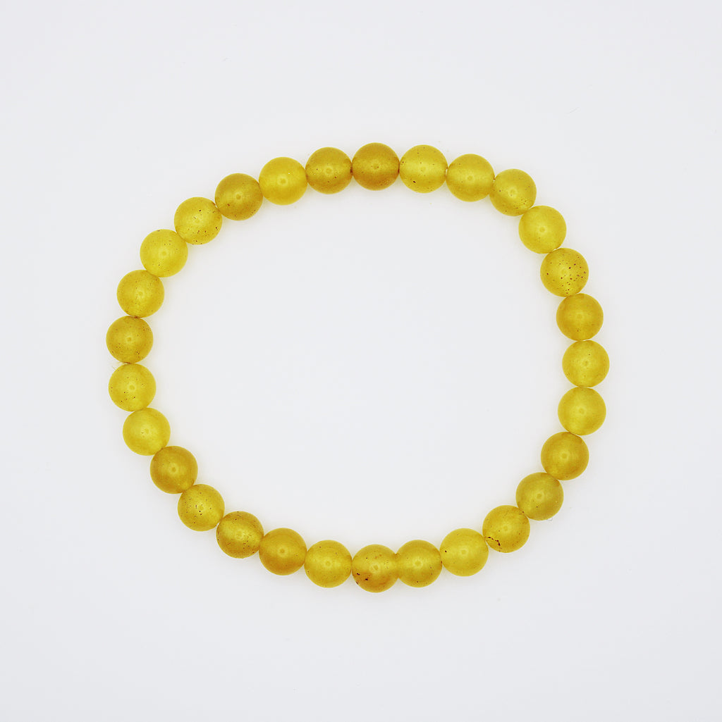 Bracciale in giada gialla / pietre Ø 6 mm