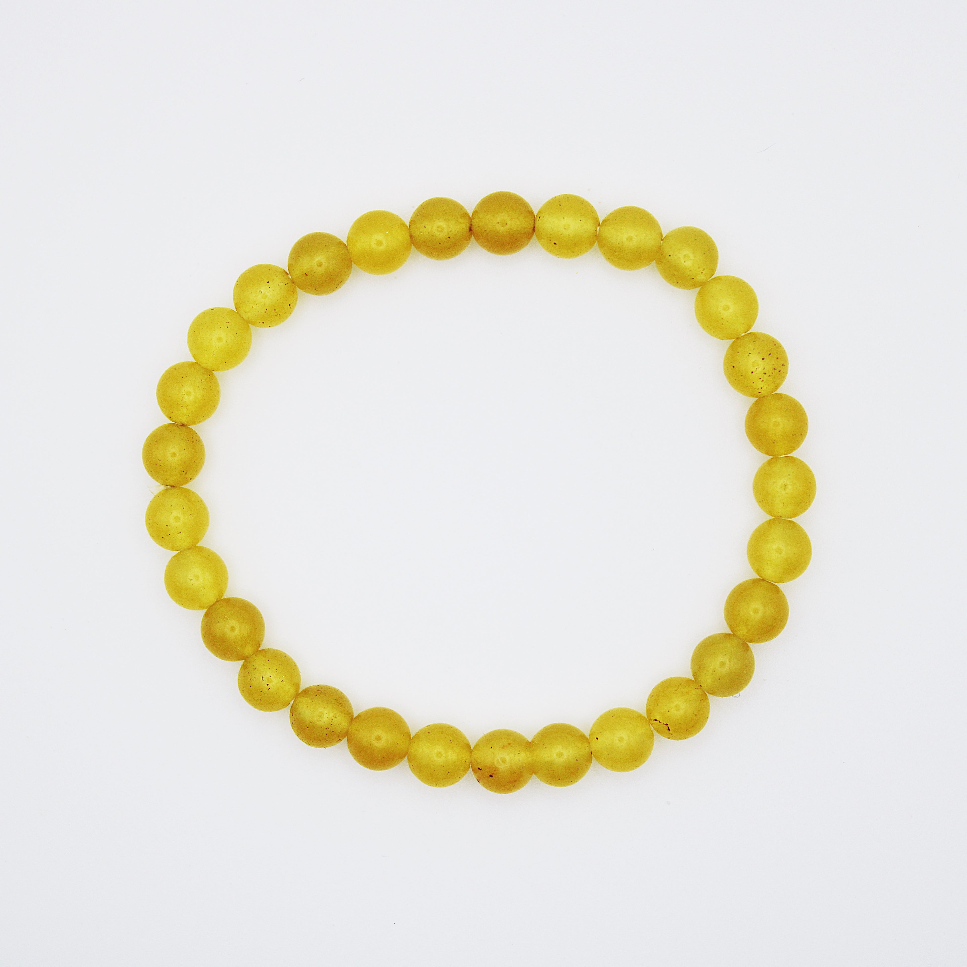 Bracciale in giada gialla / pietre Ø 6 mm