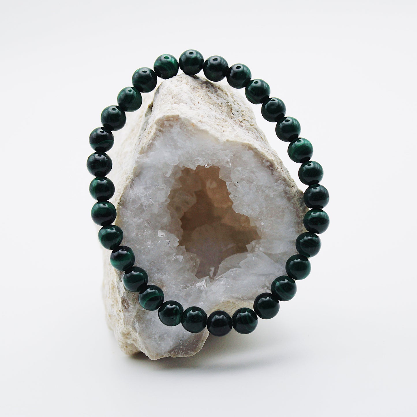 Bracciale in malachite / pietre Ø 6 mm