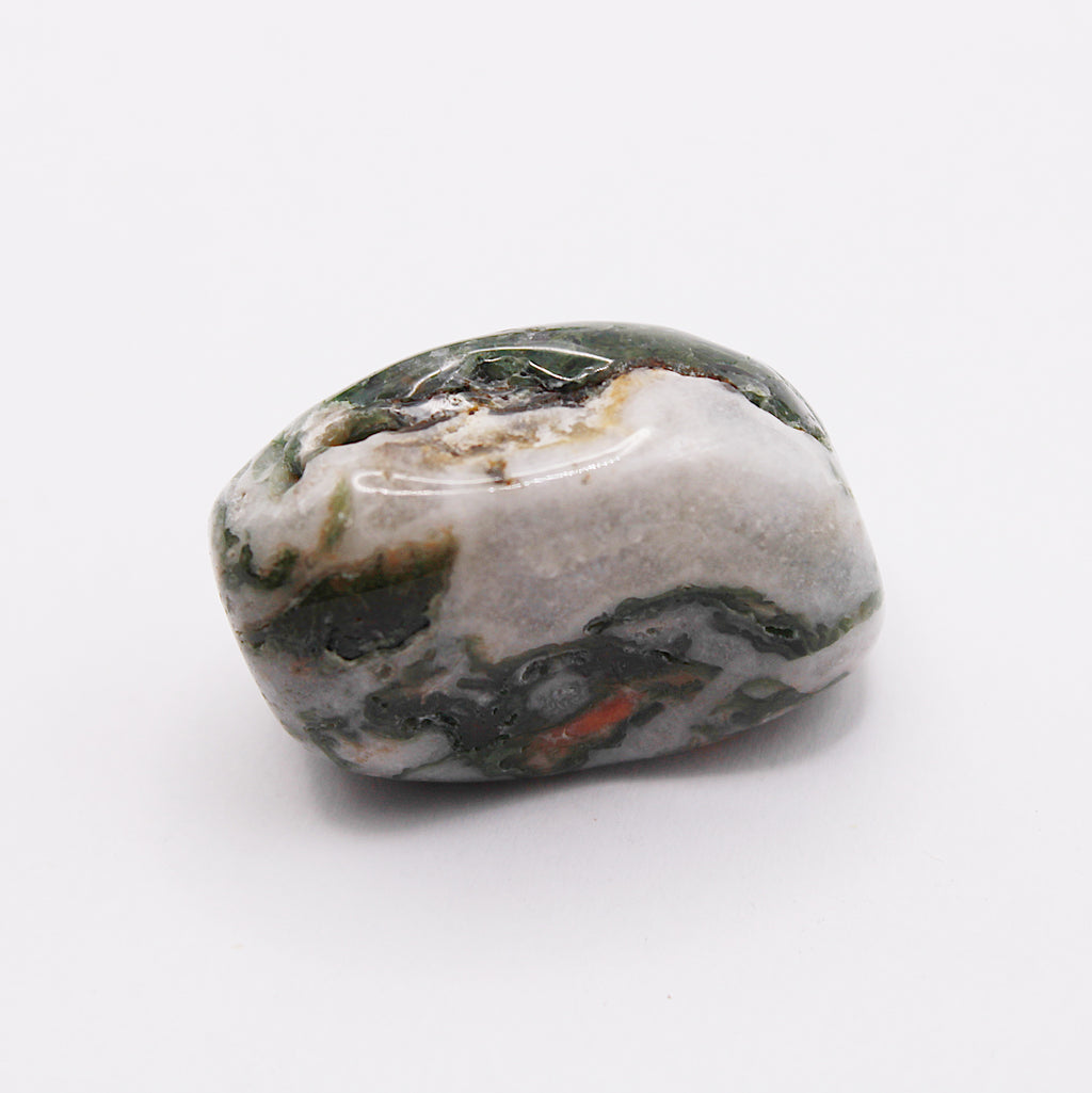 Moss agate bracelet / stones Ø 6 mm