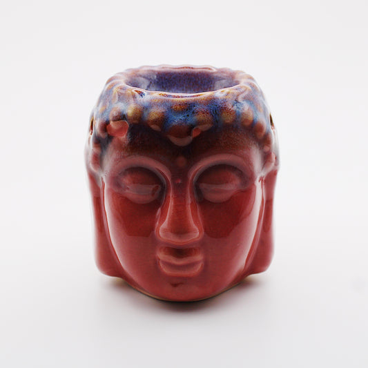 Diffusore per aromi in ceramica / Buddha rosa e celeste / 9 cm