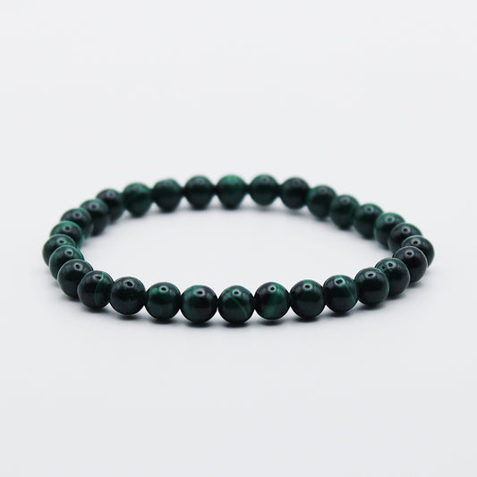 Bracciale in malachite / pietre Ø 6 mm