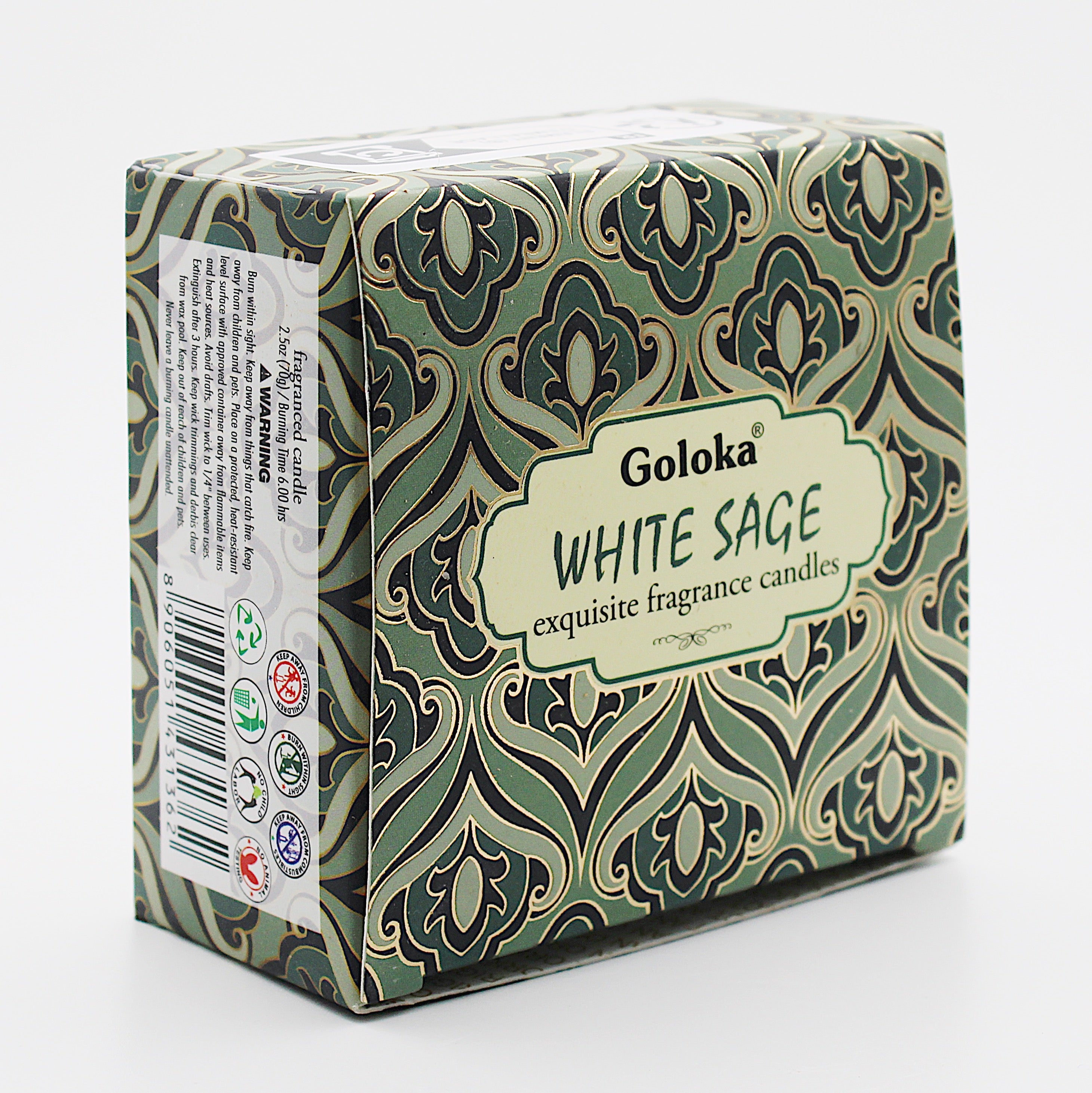 Candela di soia / salvia bianca / 6 ore / 70 gr