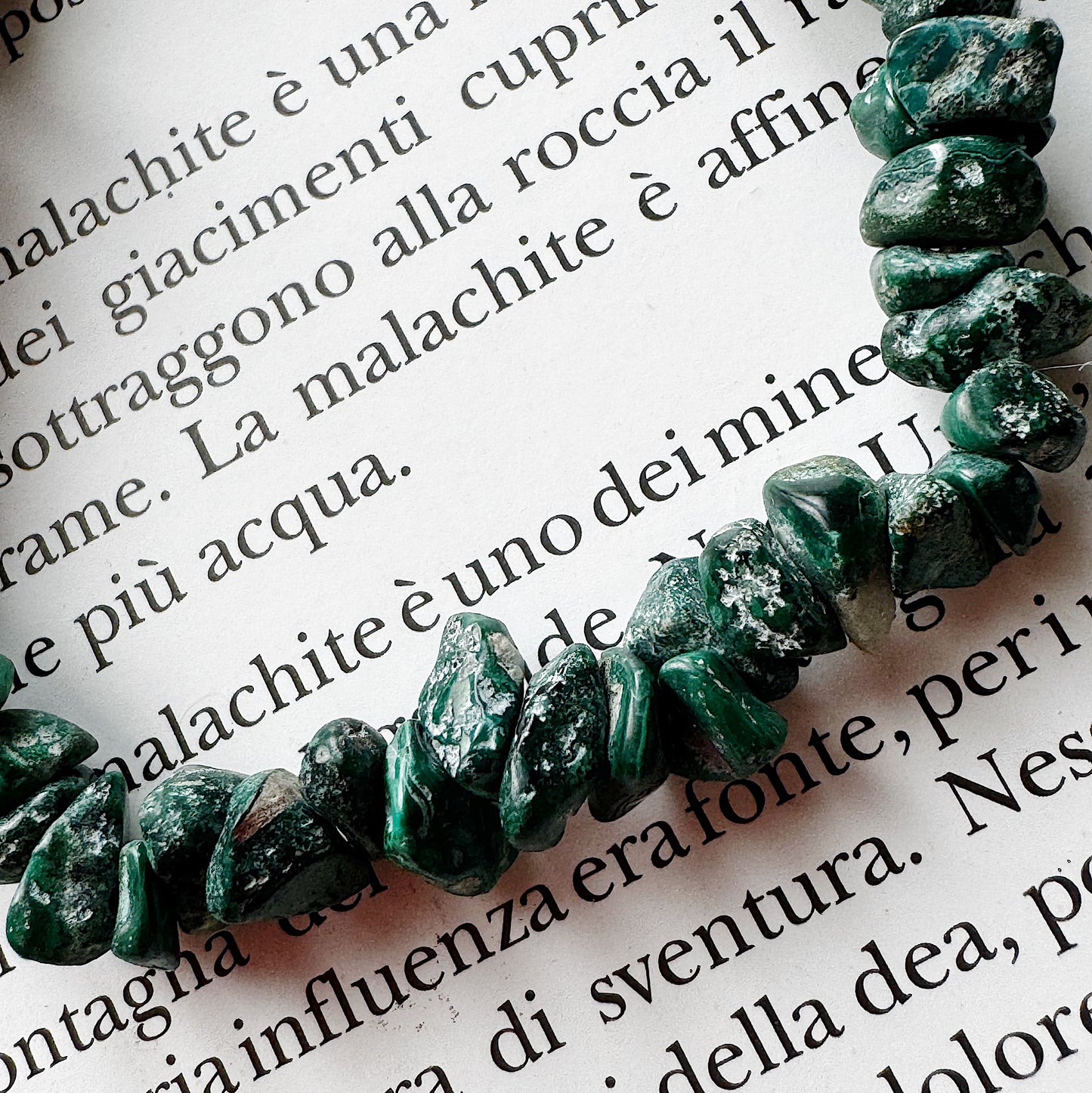 Bracciale in malachite / chips