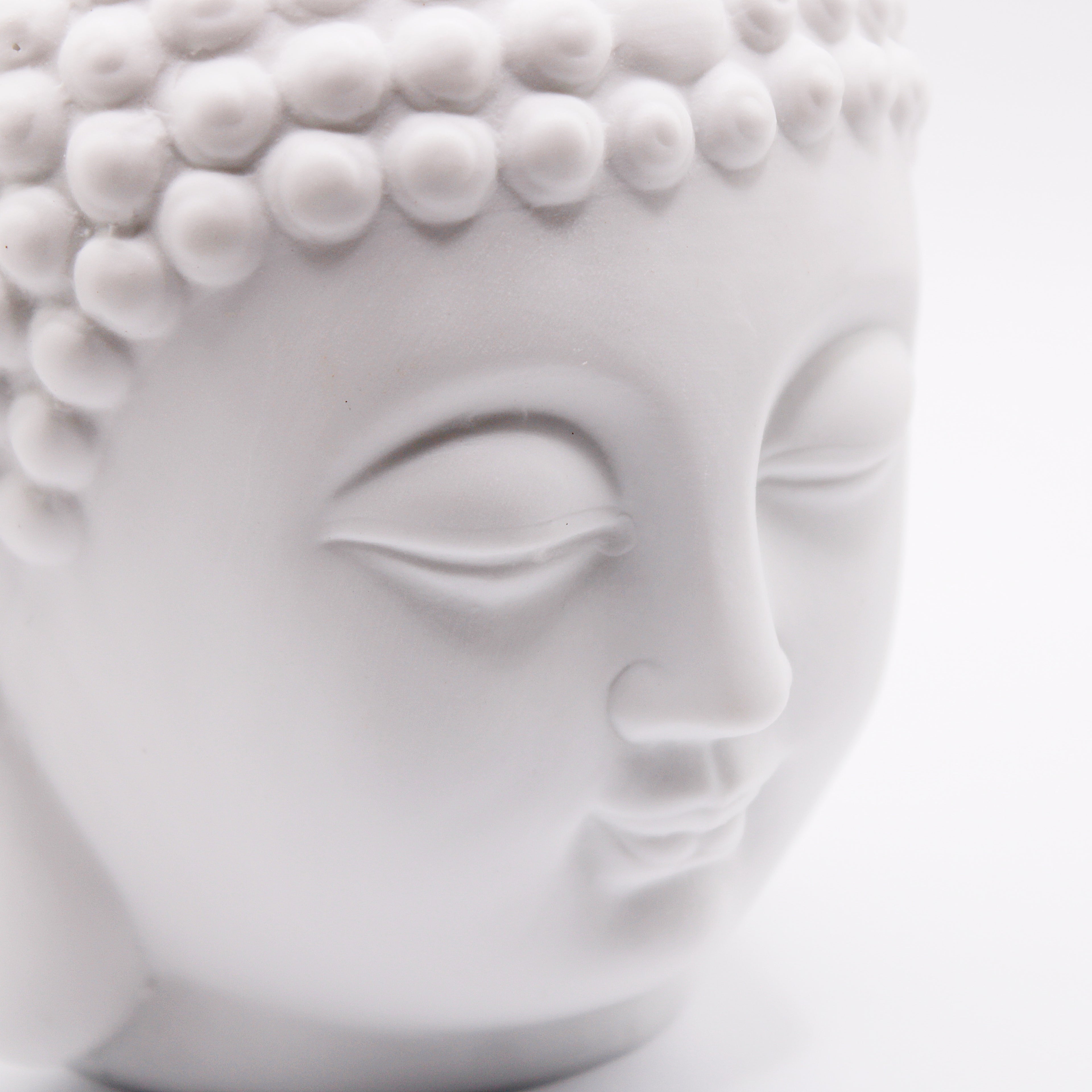 Diffusore per aromi in ceramica / Buddha bianco / 14 cm