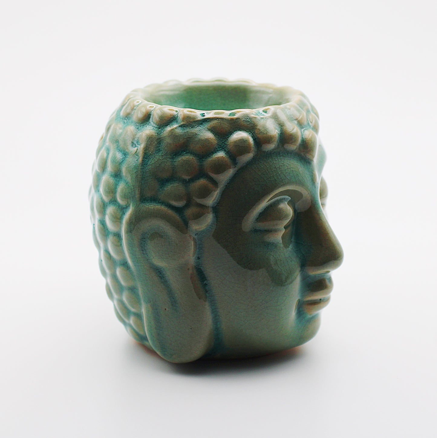 Diffusore per aromi in ceramica / Buddha blu aqua / 9 cm