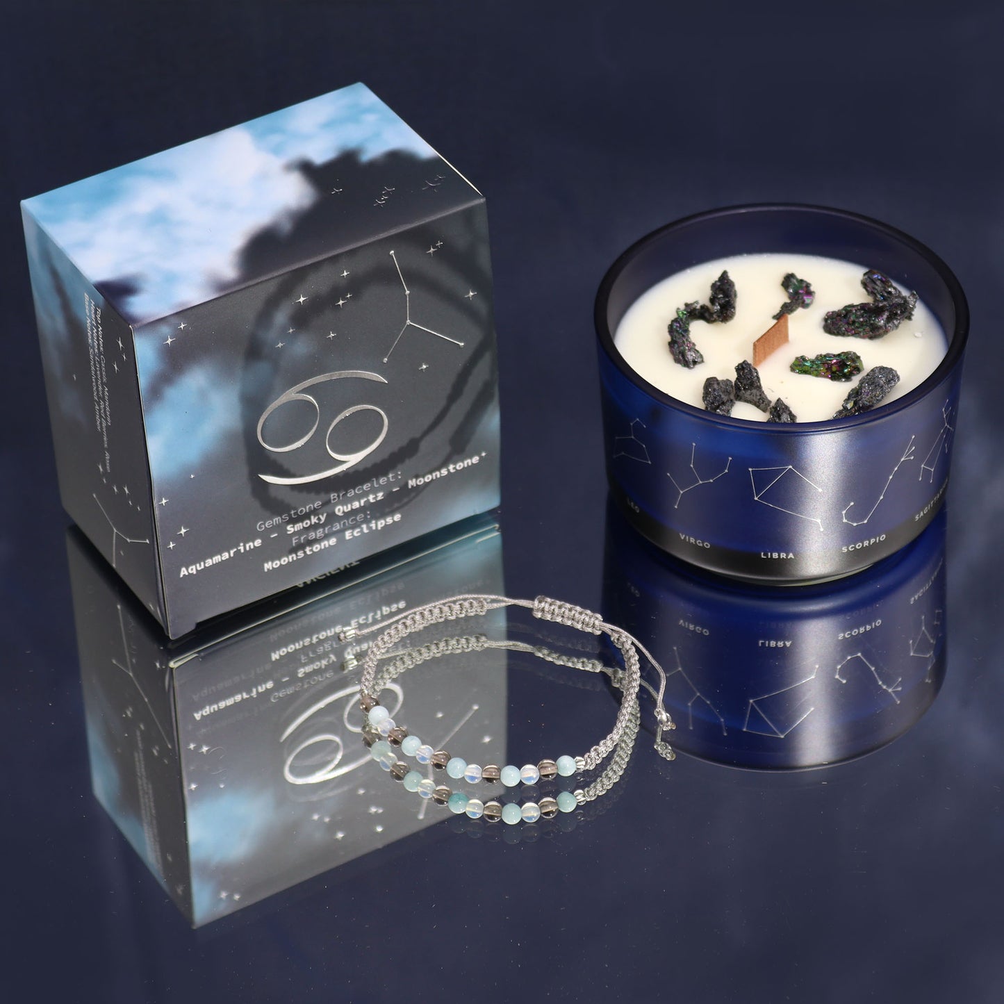 Candela dello zodiaco con braccialetto / Cancro