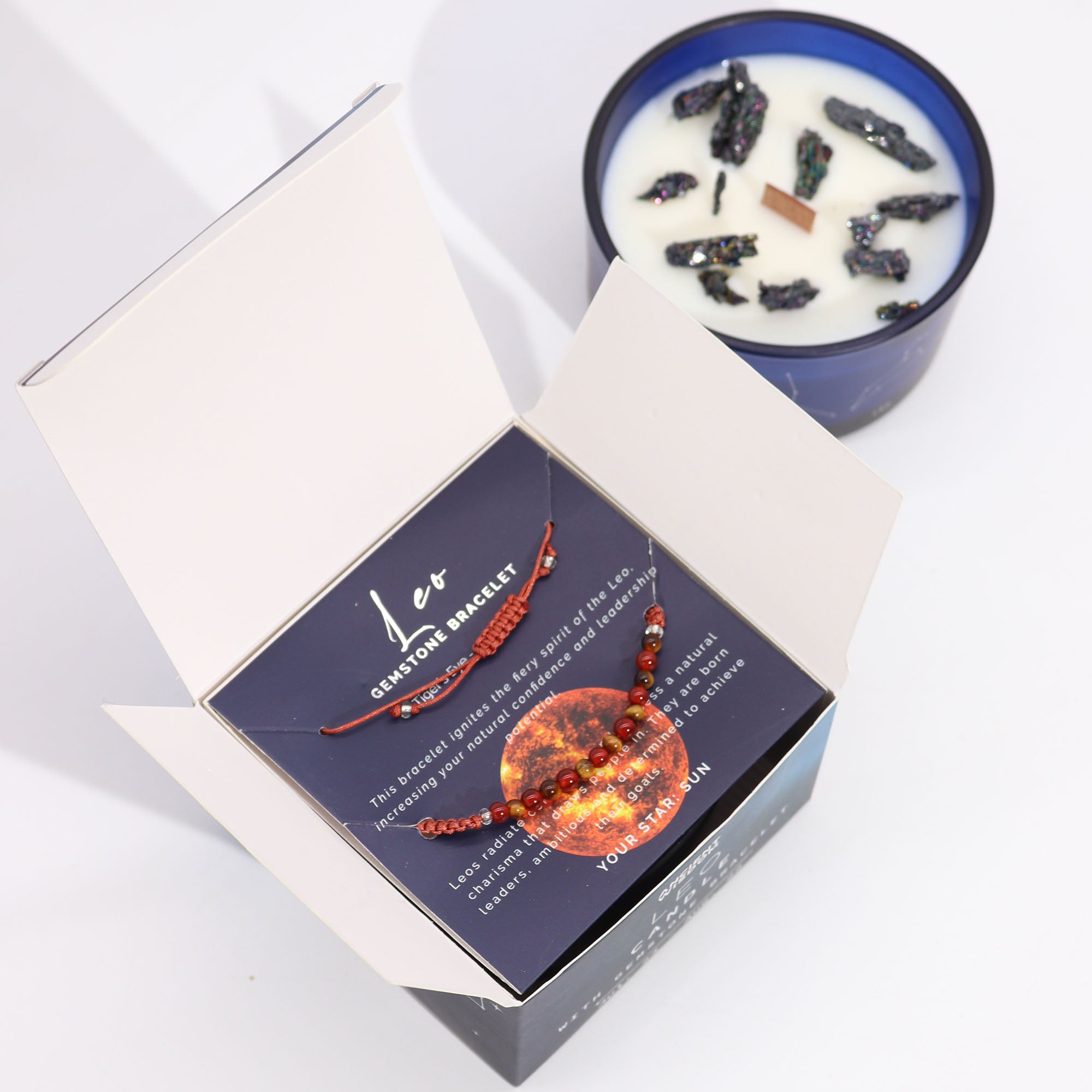 Candela dello zodiaco con braccialetto / Leone