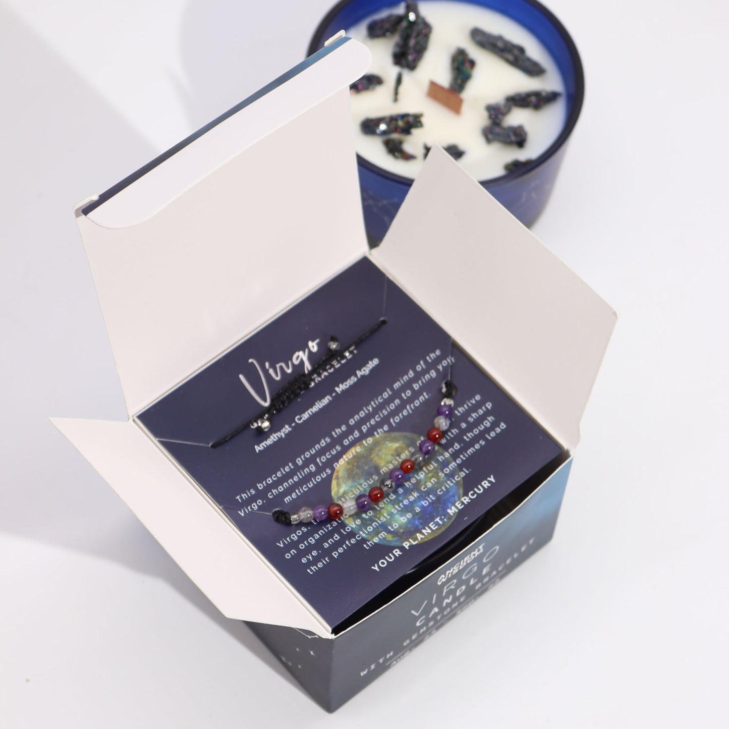 Candela dello zodiaco con braccialetto / Vergine