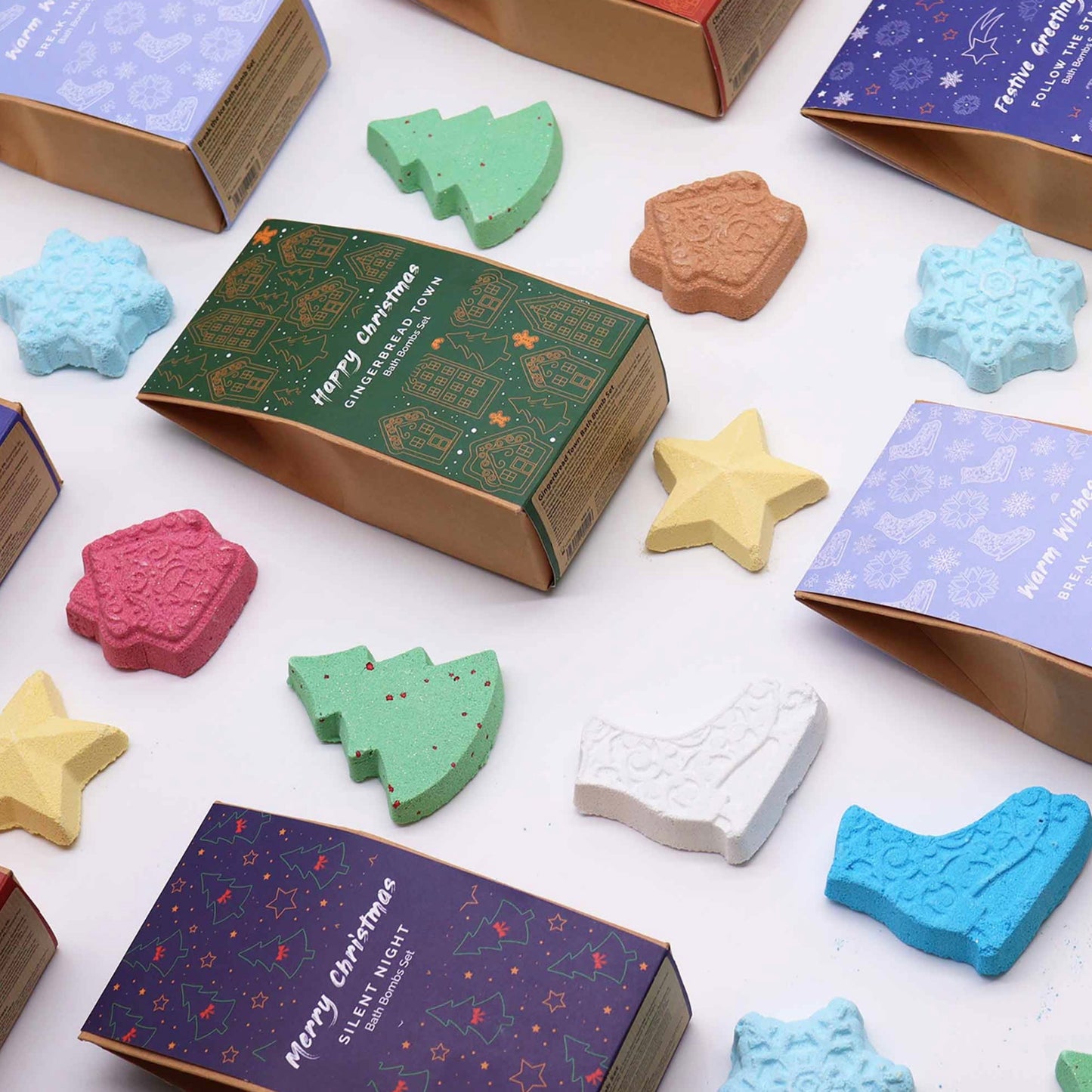 Frizzanti da bagno natalizi / Città di pan di zenzero