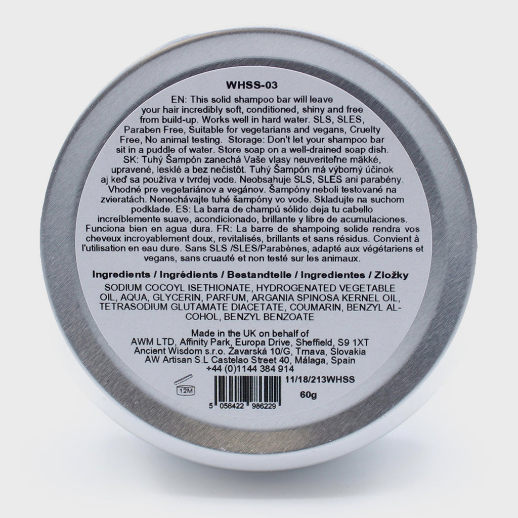 Shampoo solido vegano per capelli voluminosi e densi / cocco
