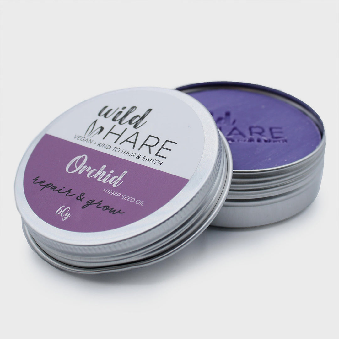 Shampoo solido vegano per capelli / orchidea