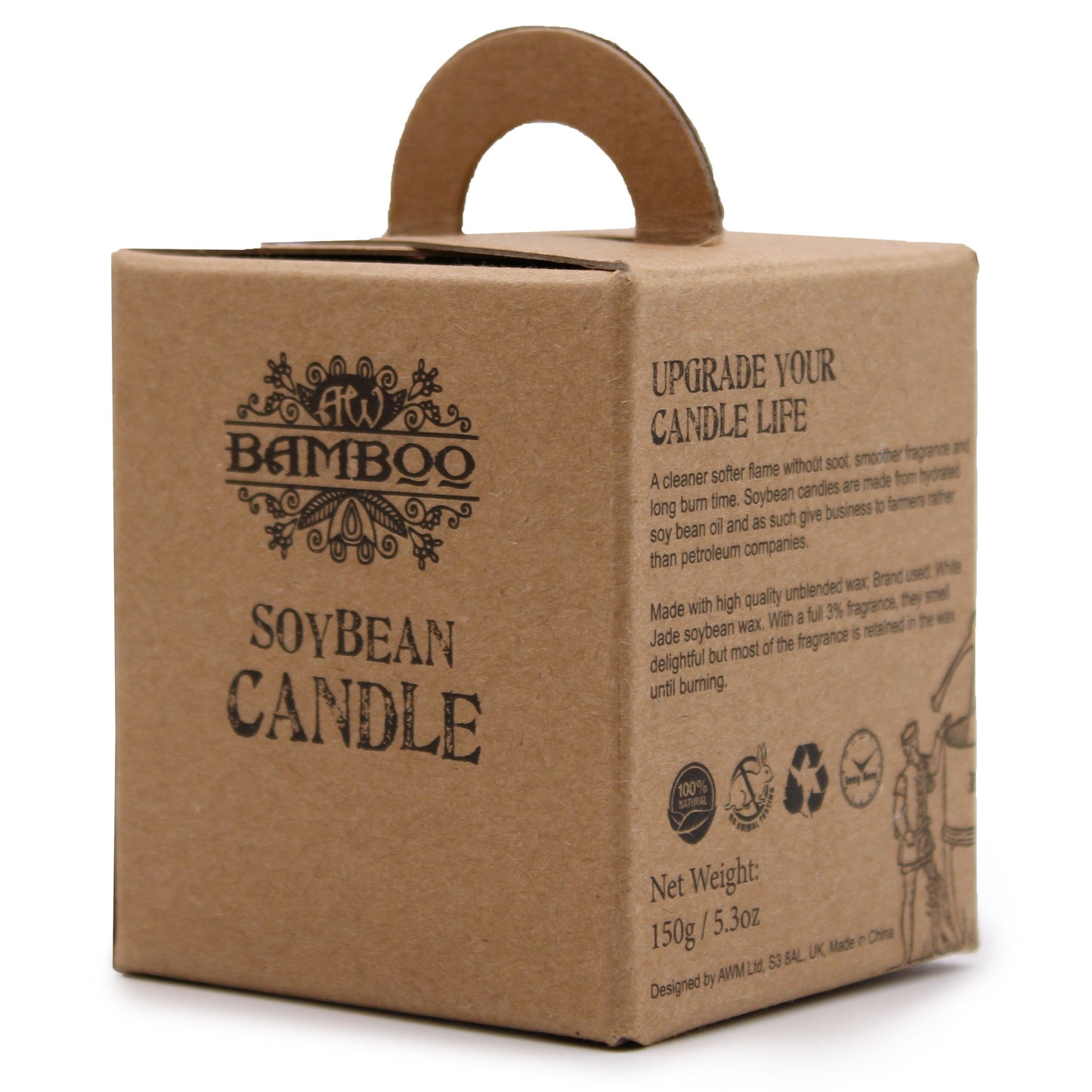 Candela di soia / cetriolo e menta / 30-35 ore / 150 gr