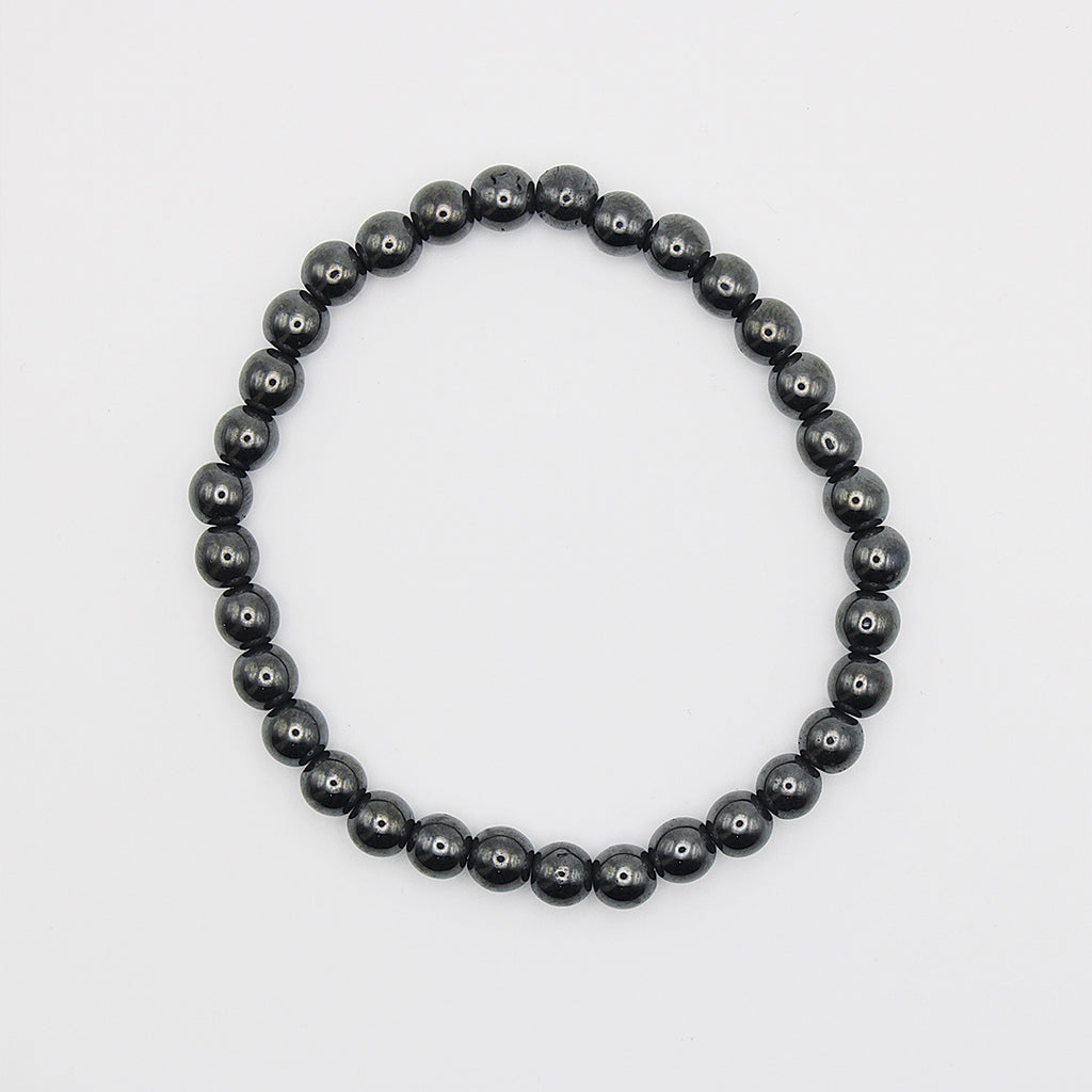 Bracciale in ematite / pietre Ø 6 mm
