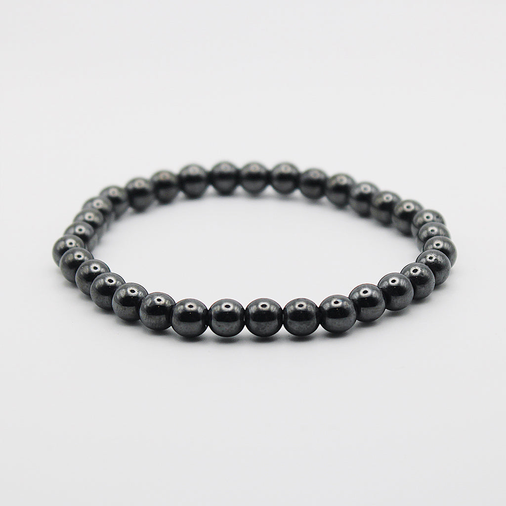 Bracciale in ematite / pietre Ø 6 mm