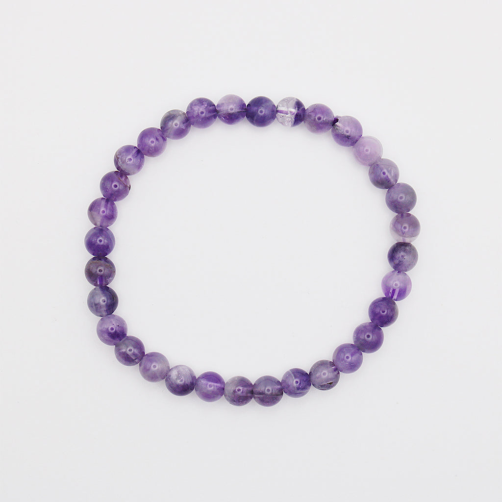 Bracciale in ametista chiara / pietre Ø 6 mm