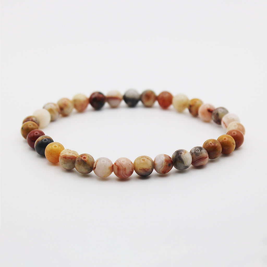 Bracciale in crazy agata / pietre Ø 6 mm