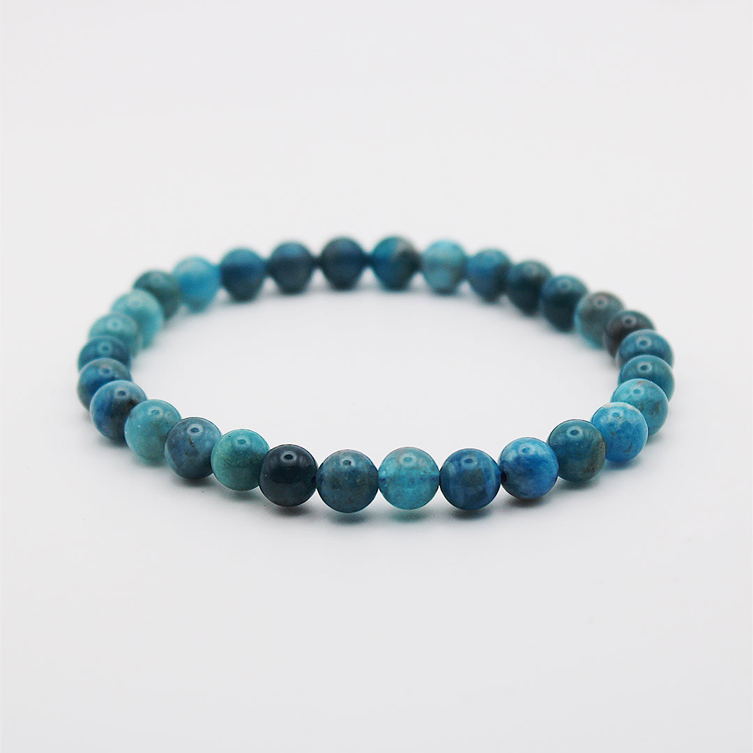 Bracciale in apatite blu / pietre Ø 6 mm