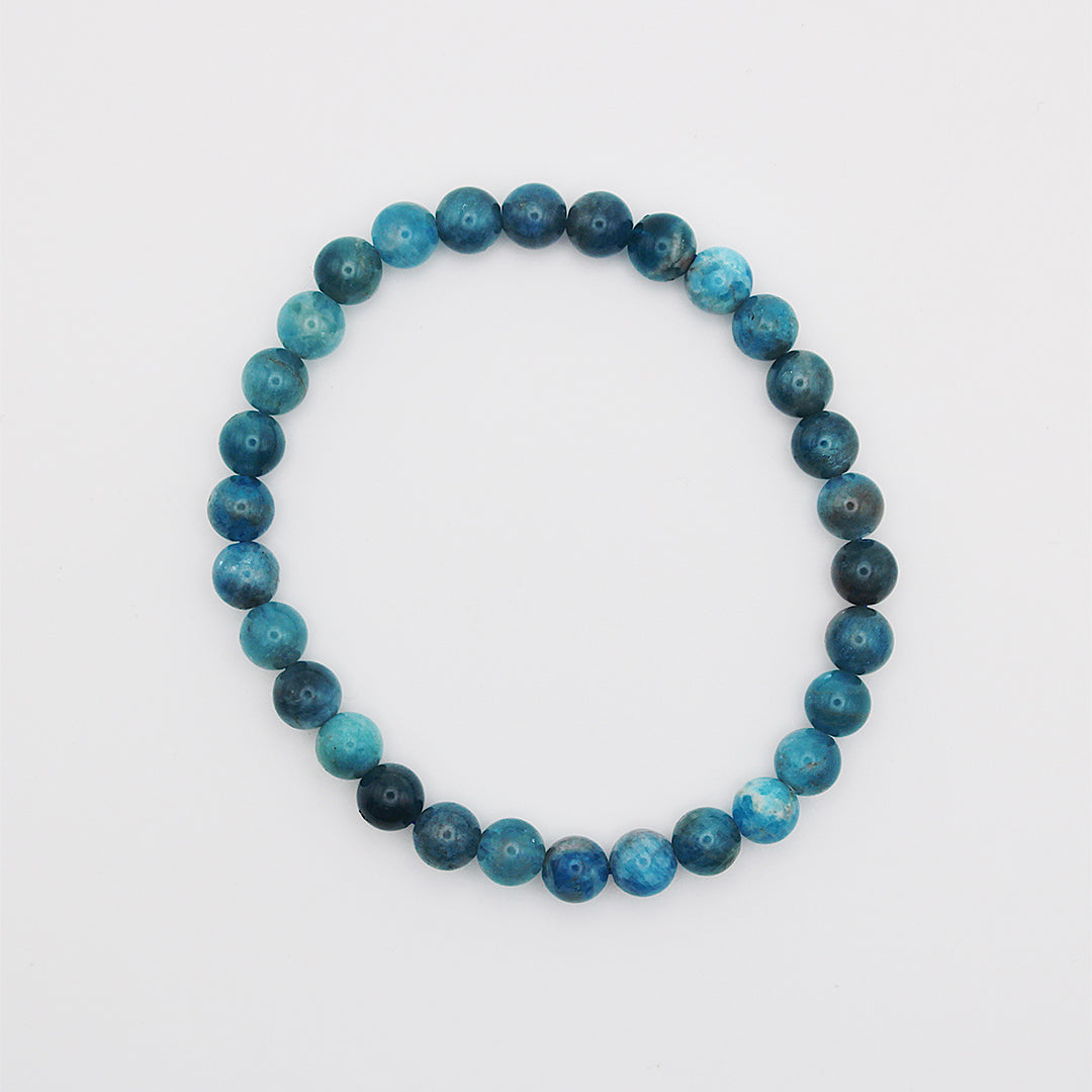 Bracciale in apatite blu / pietre Ø 6 mm