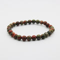Bracciale in unakite / pietre Ø 6 mm