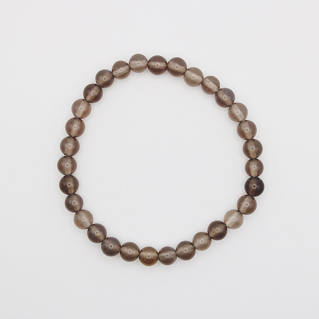 Bracciale in agata grigia / pietre Ø 6 mm
