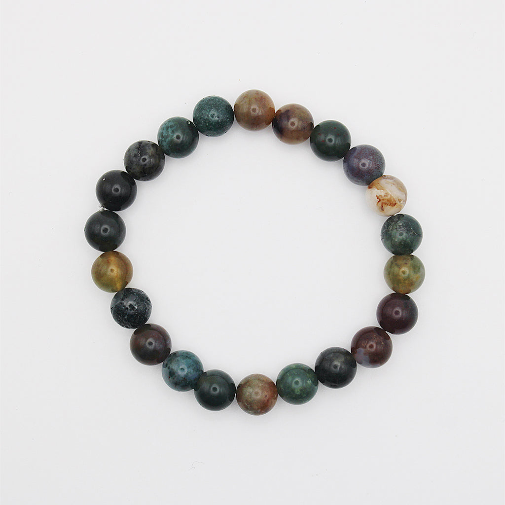 Bracciale in agata indiana / pietre Ø 8 mm