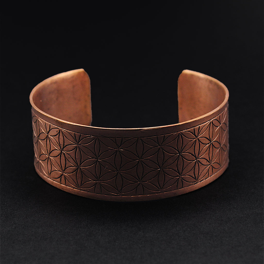Bracciale nepalese in rame / fiore della vita