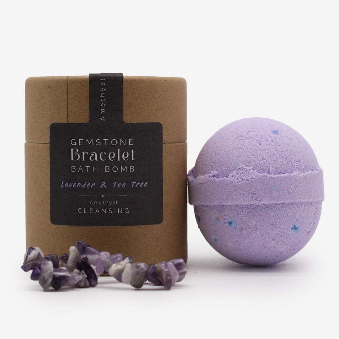 Bath bomb / AMETISTA / lavanda, tea tree e sale marino