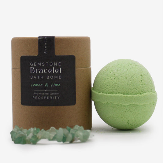 Bath bomb / AVVENTURINA / limone, lime e sale marino