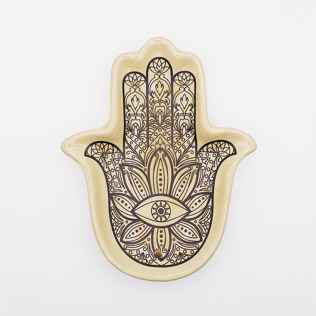 Porta incenso in ceramica / mano di Fatima