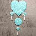Decorazione a cuore in alluminio / smalto azzurro