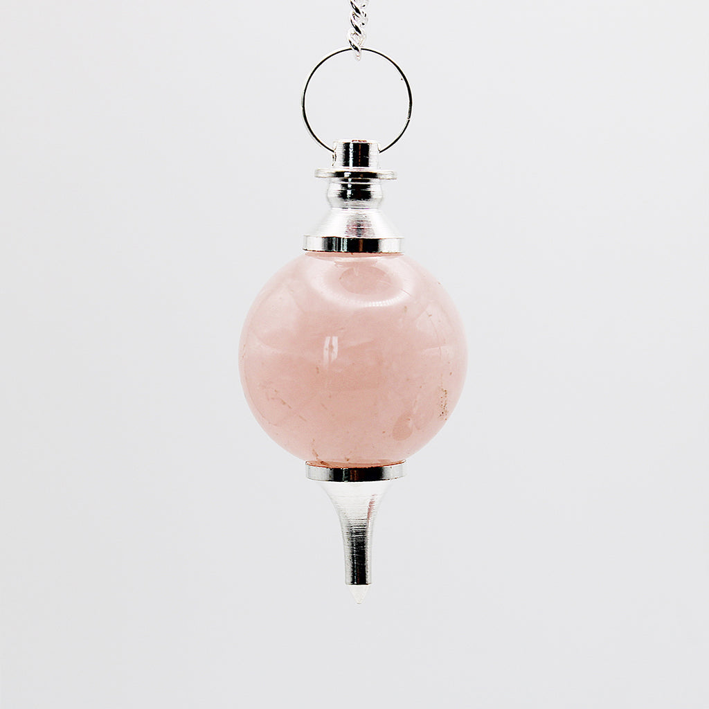 Pendolo in quarzo rosa