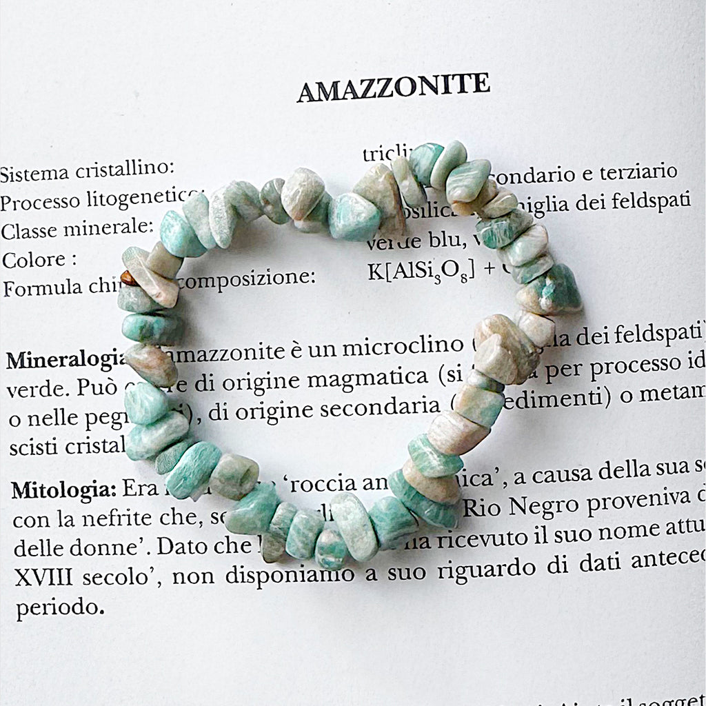 Bracciale in amazzonite / chips