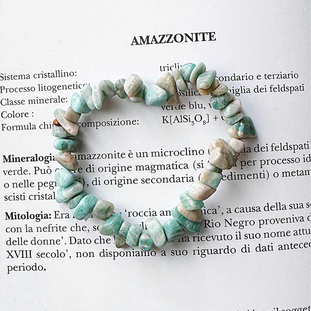 Bracciale in amazzonite / chips