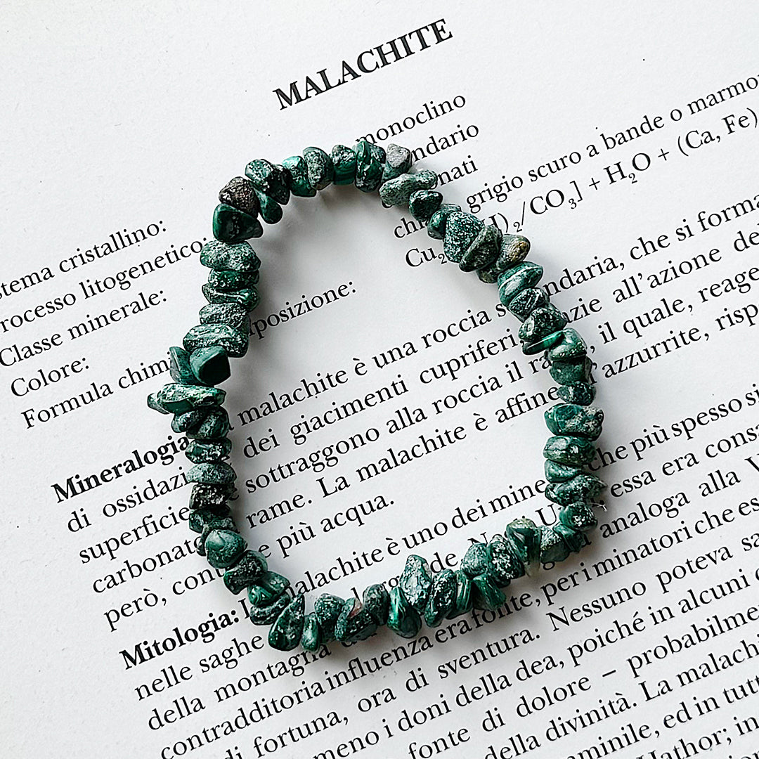 Bracciale in malachite / chips