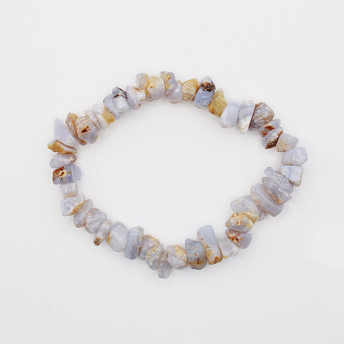 Bracciale in calcedonio blu / chips