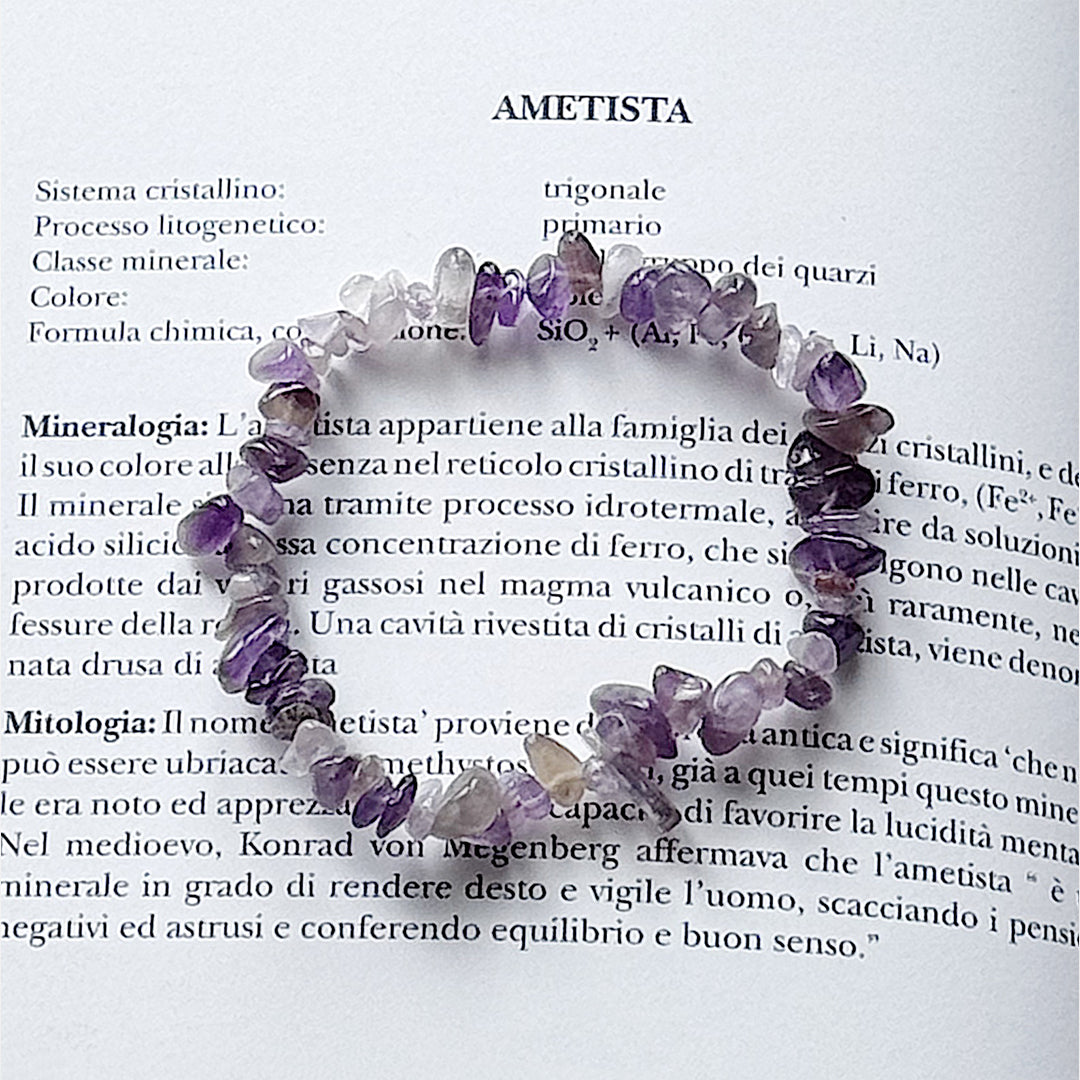 Bracciale in ametista chiara / chips