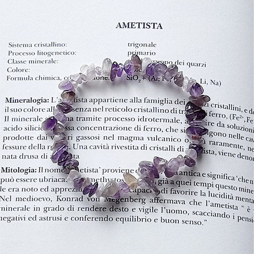 Bracciale in ametista chiara / chips
